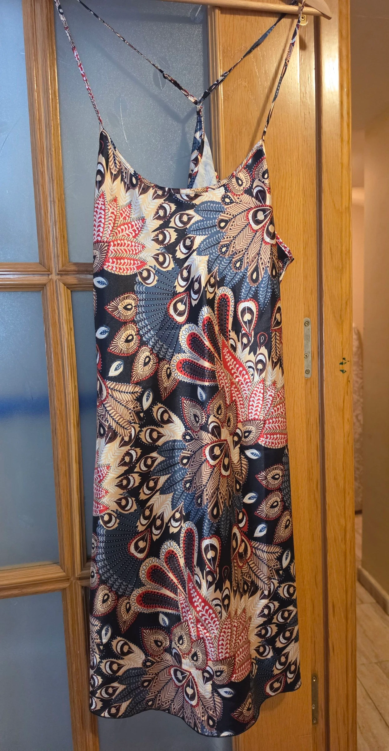 Vestido/Camisón satinado estampado
